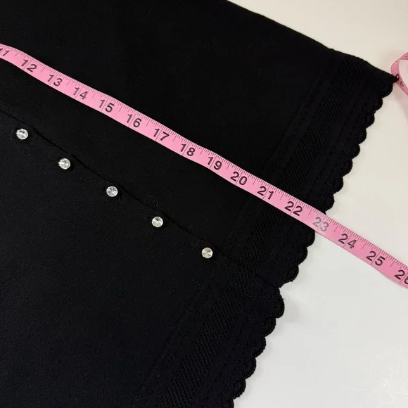 Charlotte Tarantola Sweater Large Black Lace Floral Crystal Button Cardigan - Picture 10 of 10